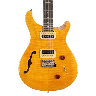 PRS SE Custom 22 Semi-Hollow Electric Guitar in Santana Yellow